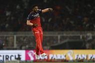 Yash Dayal celebrates picking up a wicket. - Source: Getty